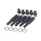 Разъем питания постоянного тока, 5 шт.компл., гнездовой разъем для крепления на панели, разъем питания постоянного тока с разъемом 5,5x2,1 мм