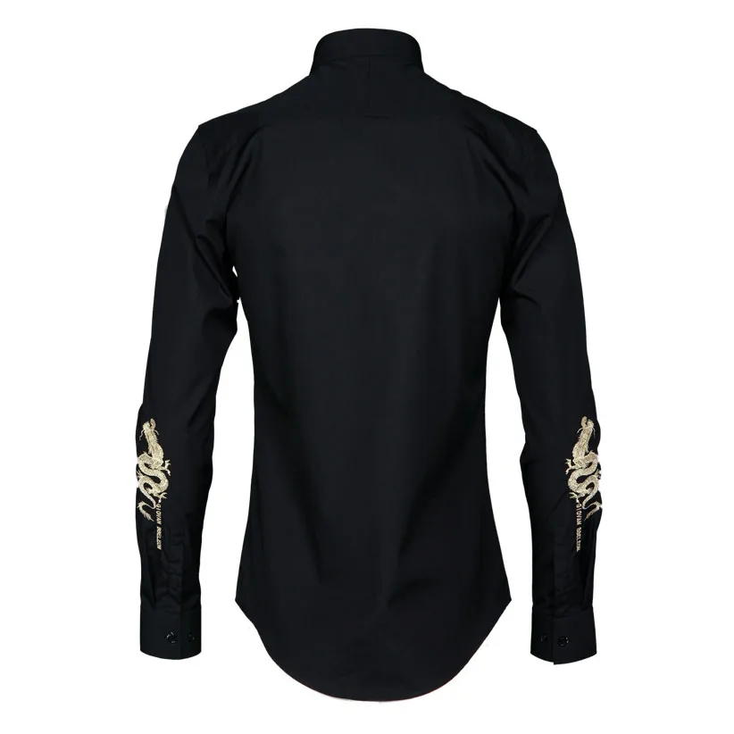 Новейшая рубашка дизайнерские мужские рубашки с драконом для мужчин модные не