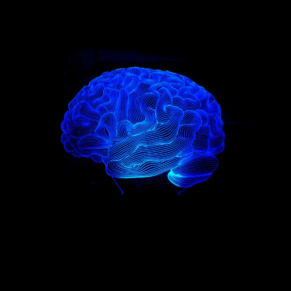 Luminaria De Mesa Usb 3d Led Ночник Новинка свет Brain 7 цветов 3D визуальная лампа|3d led night|led night3d