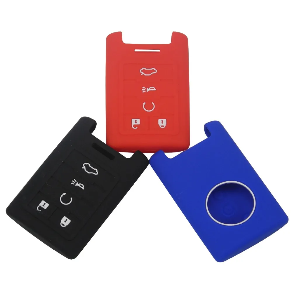 Силиконовый чехол для ключей jingyuqin Cadillac SLS CTS ATS SRX XTS Escalade|silicone key fob|key fob protective casekey
