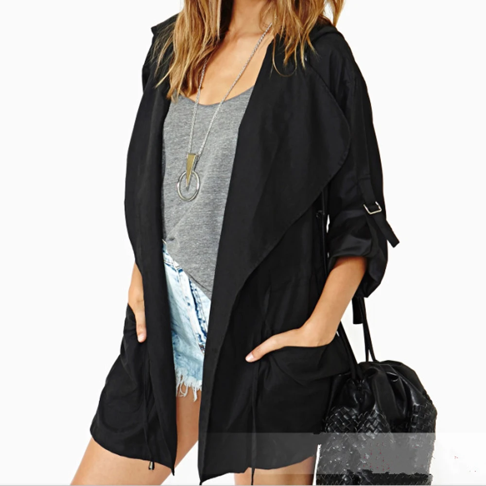 Женское пальто Jack осенне-зимнее с капюшоном и длинным рукавом повседневное