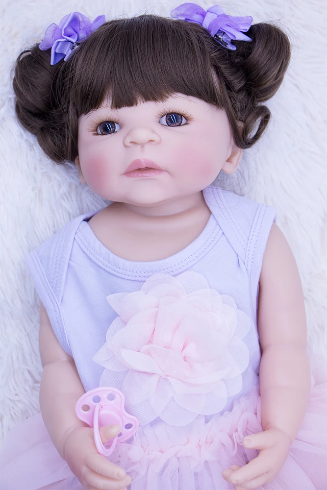 Высокое качество силикона Bebe Reborn Девочка Кукла 22 &quotмилый для новорожденных