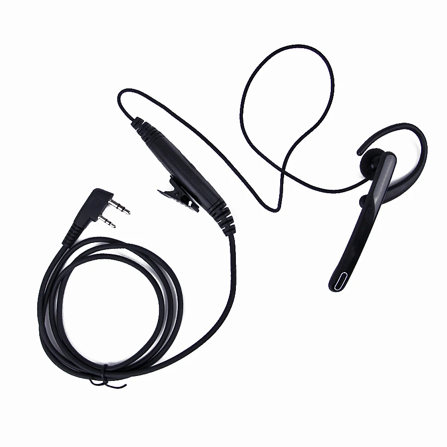 2 Pin Walkie Talkie Ear Clip Earpiece Headset Mic for Baofeng Portable Radio UV-5R BF-888S GT-3 UV-B5 Transceiver BF-F8+ UV-B6
