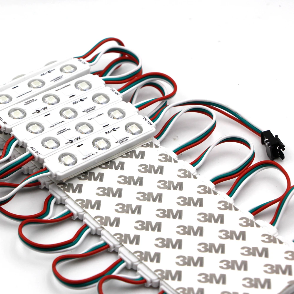 Digital Full Color rgb ws2811 LED module light 5050 store front window addressable LAMP sign SMD 3LED Waterproof Strip | Лампы и