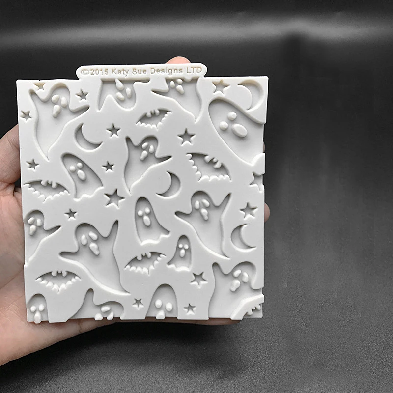 Силиконовая форма для торта в форме Хэллоуина привидений летучих мышей глина