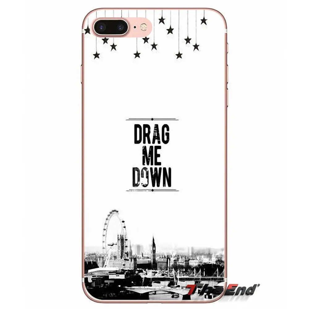 Для iPhone X 4 4S 5 5S 5C SE 6 6S 7 8 Plus Samsung Galaxy J1 J3 J5 J7 A3 A5 2016 2017 Чехлы Drag Me Down one Direction 1D текст |