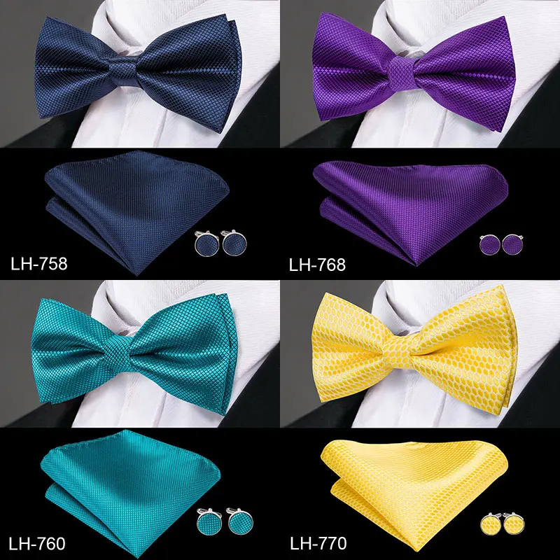 23 стиля галстук-бабочка набор Шелковый Бабочка Предварительно завязанный