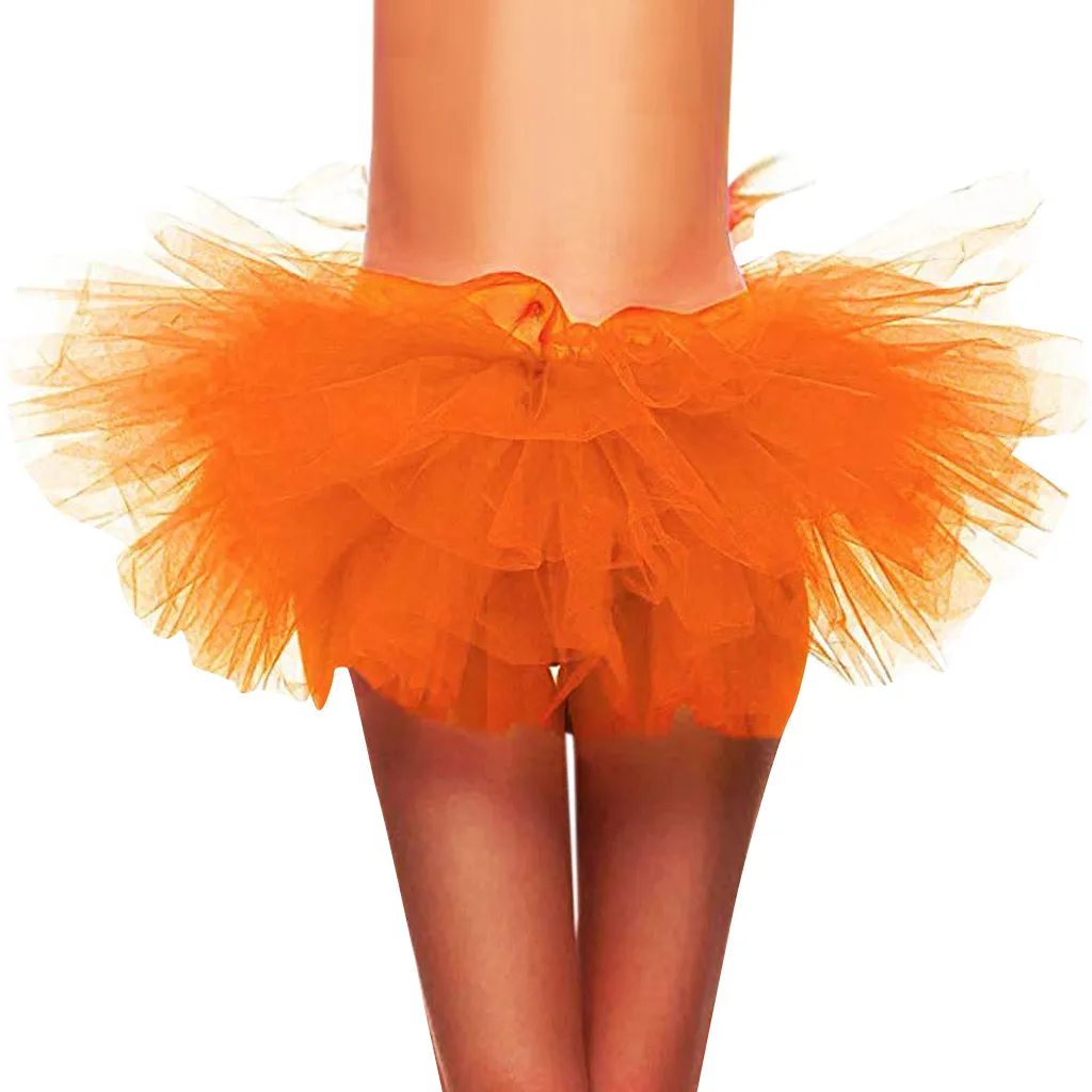 KLV/Новинка Женская эластичная короткая юбка с блестками 5 слоев пачка для