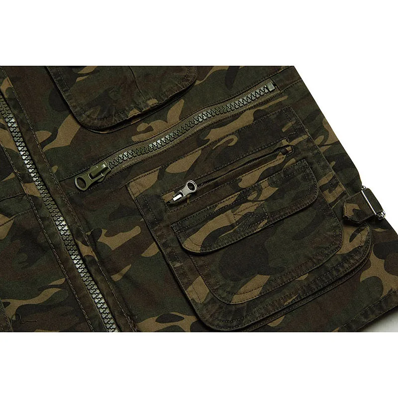 Мужская камуфляжная жилетка TECHOME Повседневная дышащая хлопковая с множеством