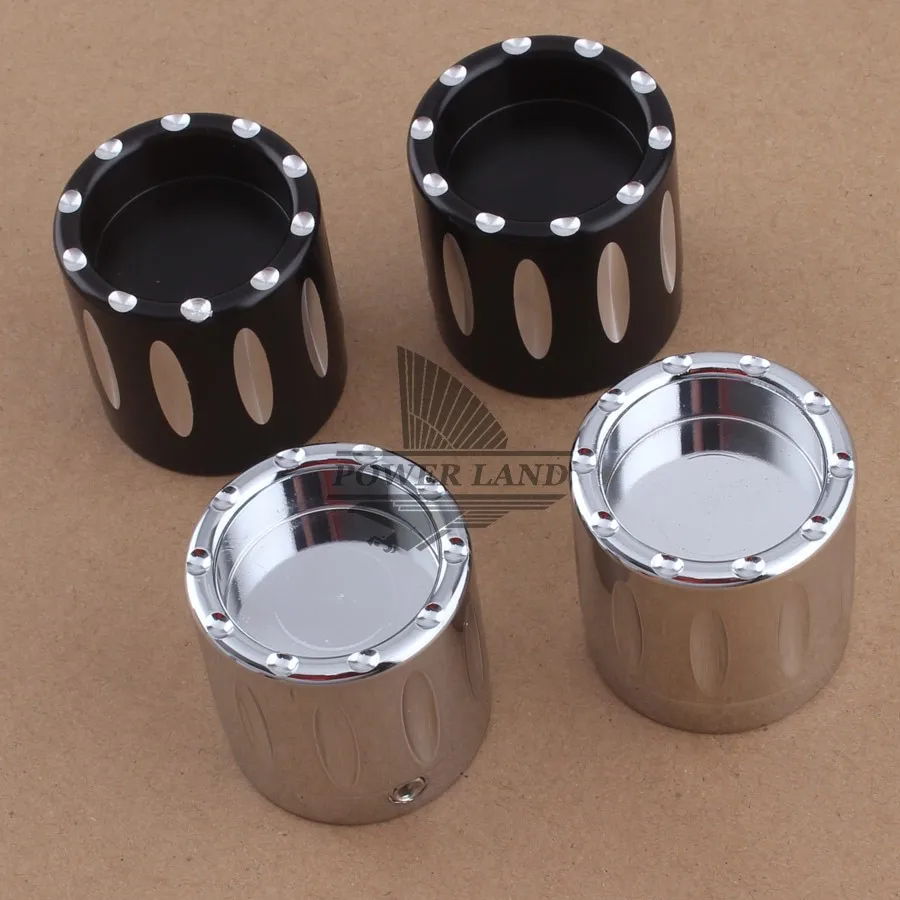 Комплект черных алюминиевых глубоких кромок для передней оси 2 пары колпачков и