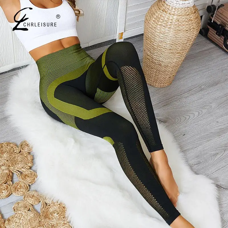 CHRLEISURE модные пуш-ап бесшовные леггинсы женские для фитнеса Femninia спортивные брюки
