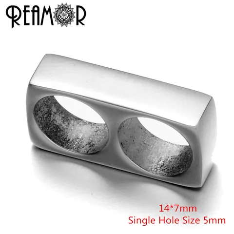 REAMOR Металлические бусины из нержавеющей стали для браслета