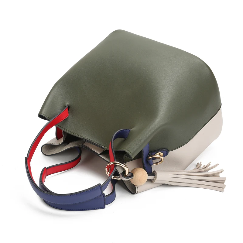 Мода 2017 г. Для женщин сумка мешок Повседневное кожаная Сумки известный бренд