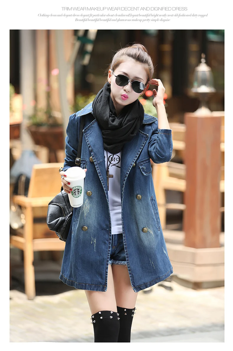 

Fashion Denim Autumn Jean Jacket Slim Women Basic Coat Chaqueta Womens Jaqueta Jeans Bomber Abrigos Mujer Feminina Jean Coats