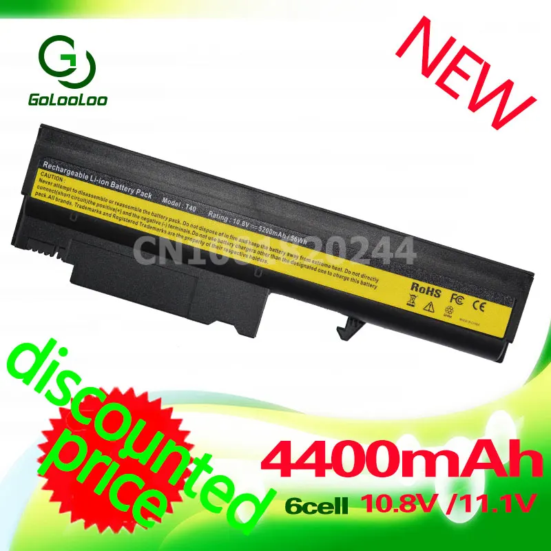 Golooloo 4400 мАч аккумулятор ноутбука для IBM 92P1087 92P1088 92P1089 92P1090 92P1091 92P1101 93P5002 АСМ 08K8192