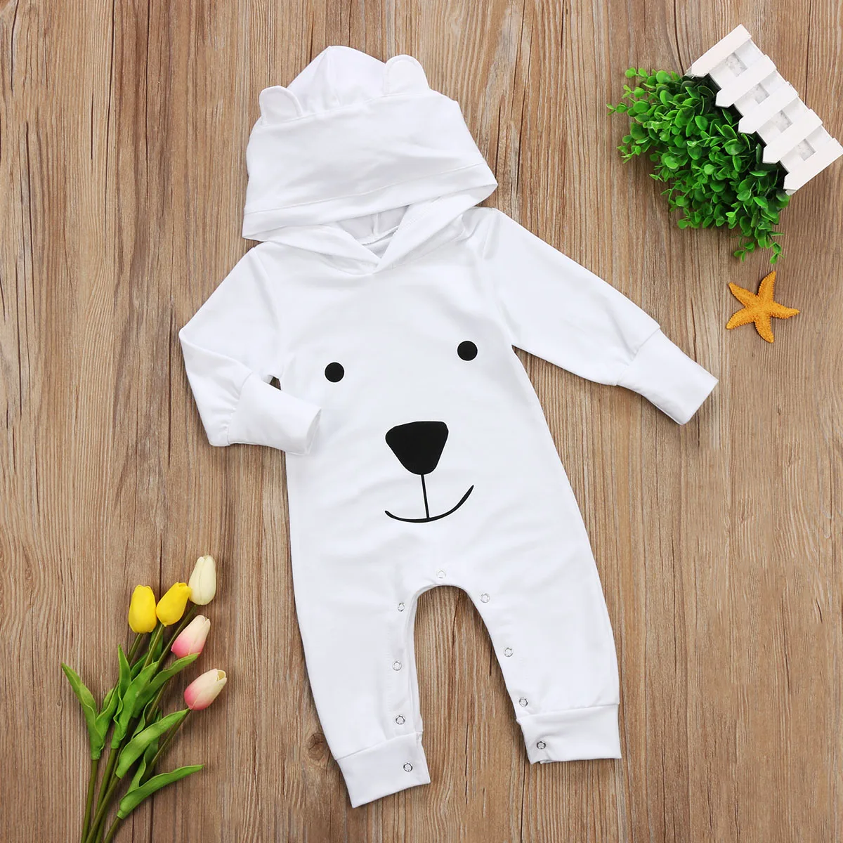 Детский комбинезон с капюшоном длинным рукавом | Мать и ребенок