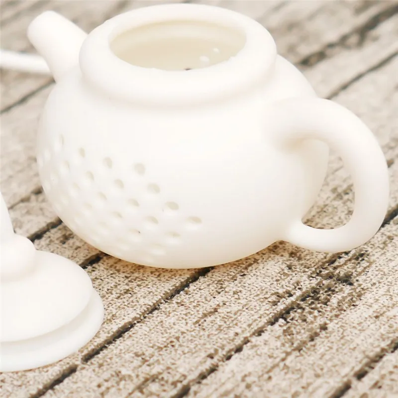 Горячая Распродажа чайник с милым декором Форма чайный мешок сито Еда Класс