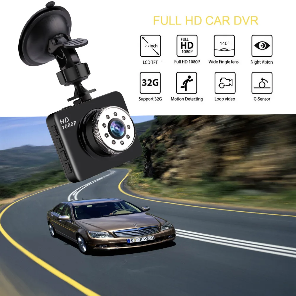 Мини Видеорегистраторы для автомобилей регистраторы HD1080P 140 градусов Широкий