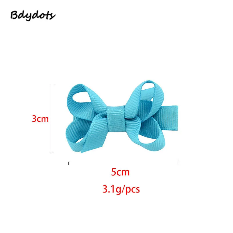 

Infant New 20Pcs/Lot Fashion Baby Girl Bows With Clip High Quality Mini Ribbon Lined Alligator Epidemic For Children Hairpin