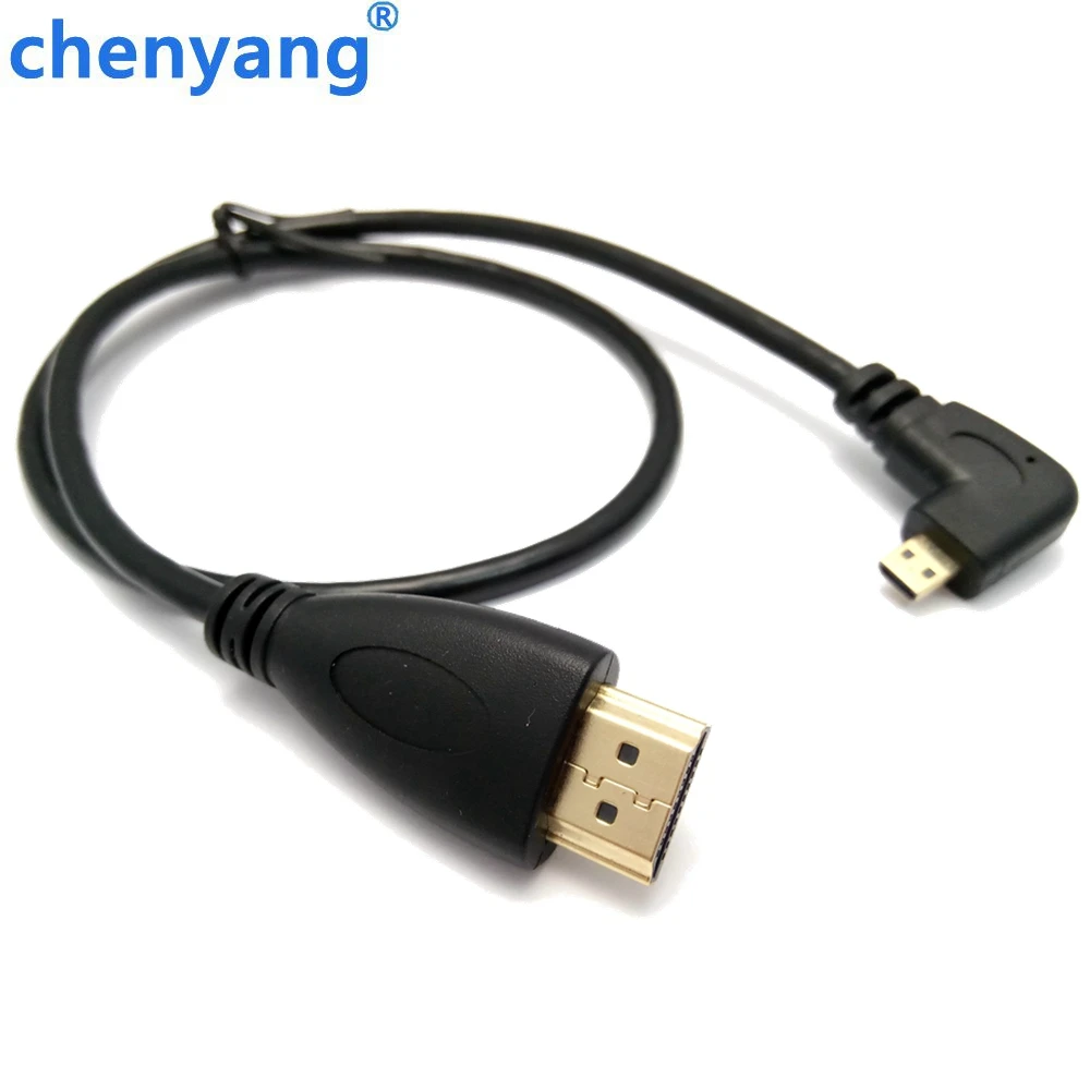 50 см/150 см микро HDMI кабель левый и правый угловой 90 градусов микро HDMI к HDMI кабель для цифровых камер и телефонов планшетов