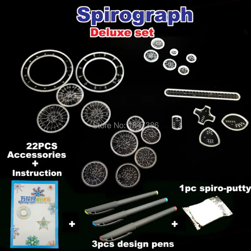 Комплект спирографа 22 шт. аксессуары для раскрашивания краски игры рисования