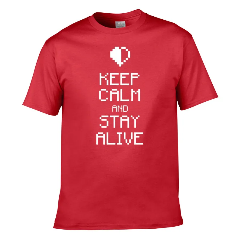 Забавные футболки Keep Calm And остаться в живых The Legend of Zelda inspire Homme короткий рукав