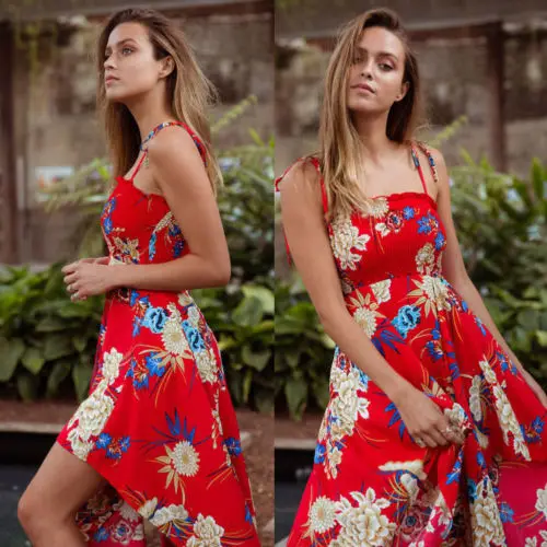 Женское Летнее Длинное Макси платье Boho вечернее пляжное сарафан|Женские платья| |