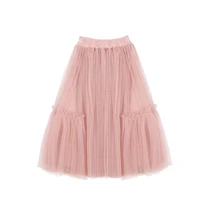 2 12t baby girls pink tutu skirts children kids fluffy pettiskirt long princess tulle dance skirts baby girls net veil tutu
