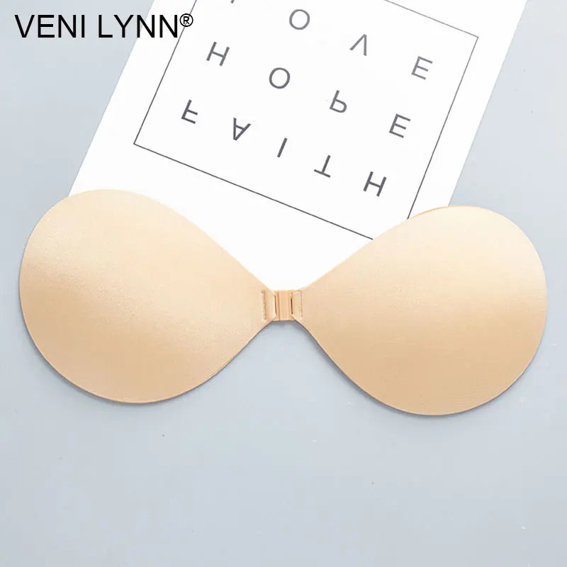 Beige VENI LYNN 2 см толстые бретельки самоклеющиеся ткань невидимая губка спинки без бретелек палочка на бюстгальтеры пуш-ап бюстгальтер для женщин платье - Цвет: Beige
