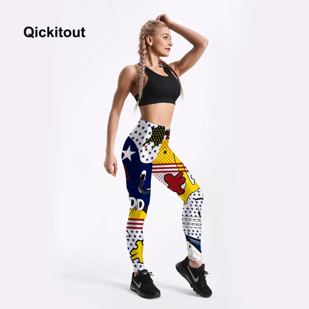 Qickitout 2018 Быстросохнущий готический Леггинсы для женщин модные ботильоны-Длина