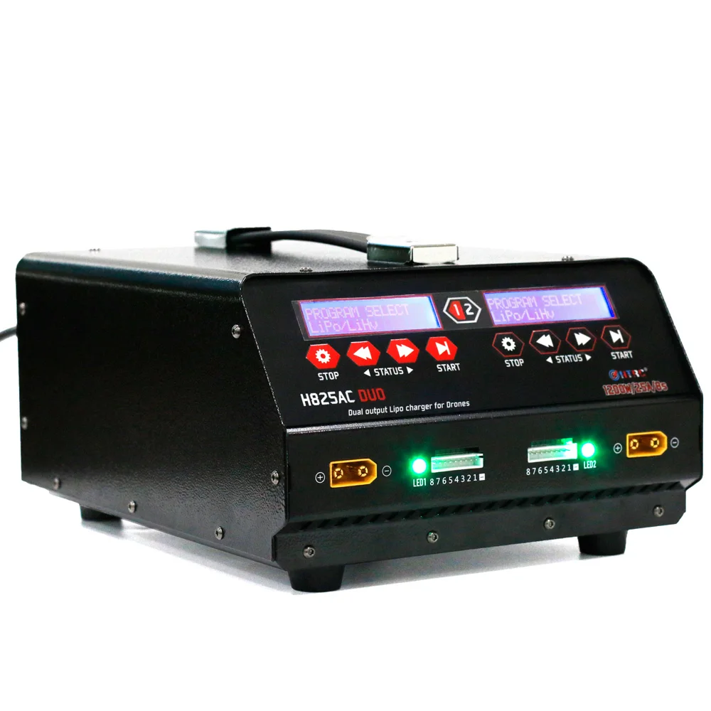Балансирующее зарядное устройство HTRC H825AC DUO 1 8s Lipo/Lihv 1200 Вт 25 А двойной порт для