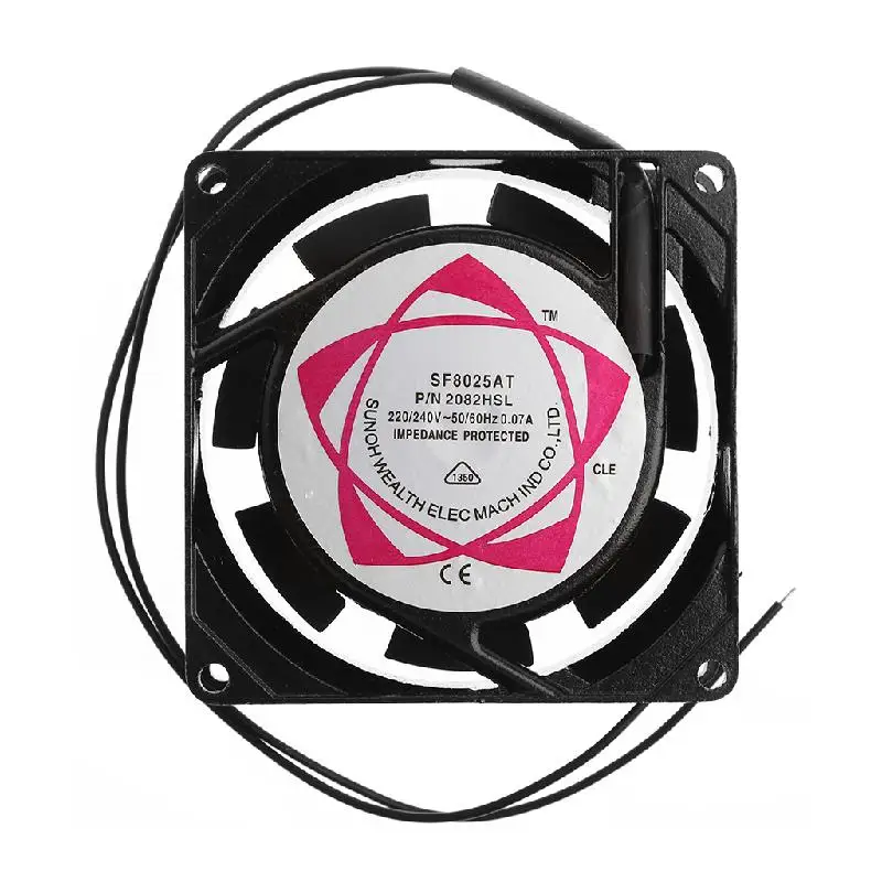 Новый SF8025AT 2082HSL 8025 80 мм втулка подшипника 220 240V AC 2 проводной чехол Вентилятор