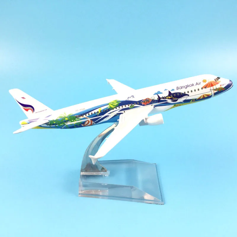 

JASON TUTU 16cm Plane Model Airplane Model Thai Bangkok Air Airbus 320 Aircraft Model 1:400 Diecast Metal Airplanes Plane Toys