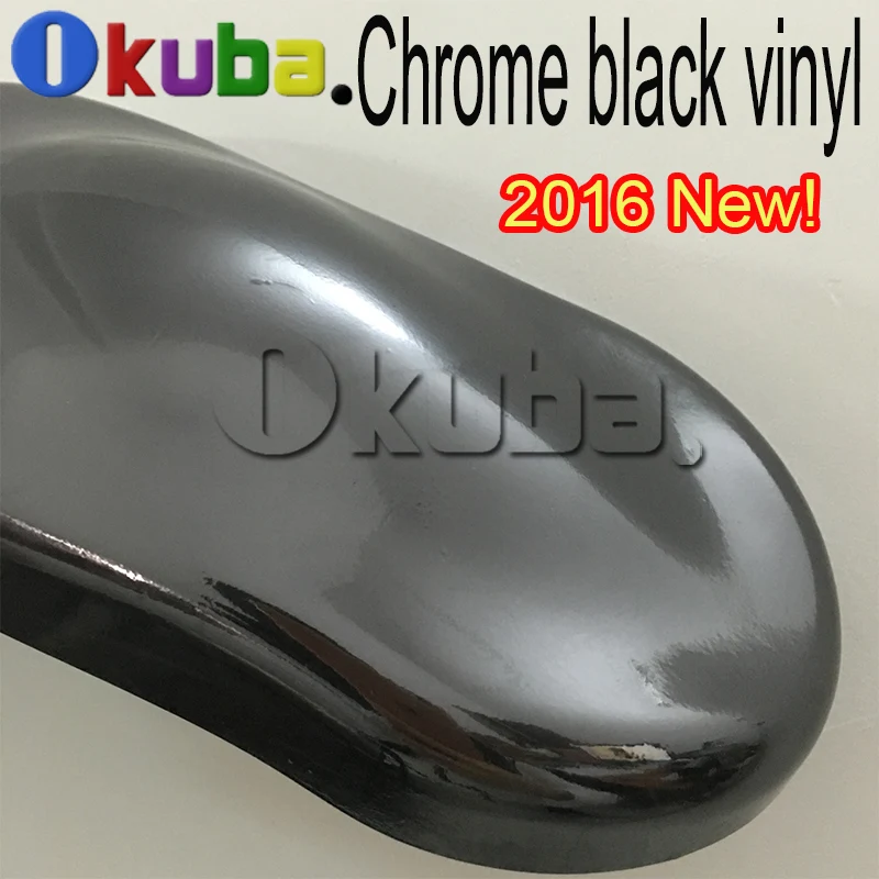 Новое поступление глянцевая черная зеркальная хромированная виниловая