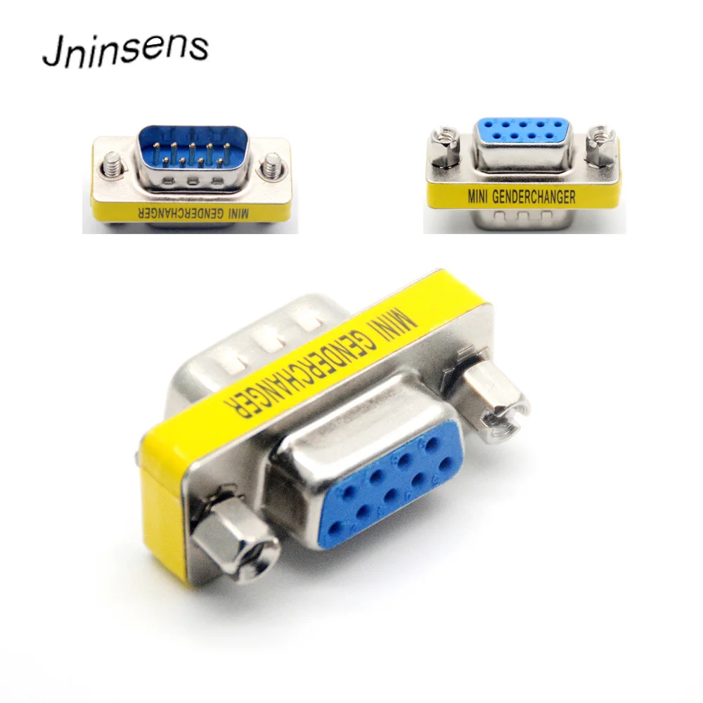 Высокое качество 9 Pin RS232 DB9 штекер к женскому последовательному адаптерному