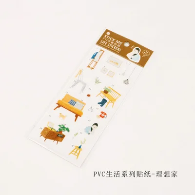 li xiang jia 1 шт. милый кот прозрачные наклейки дневник ярлык наклейка мультфильм DIY декоративные наклейки - Цвет: li xiang jia