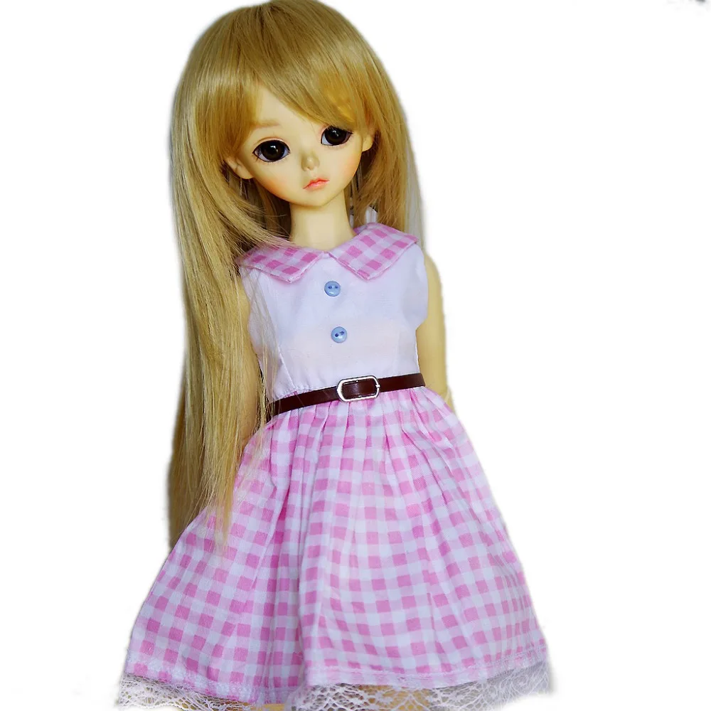 

[wamami] 124# Pink-Checks Clothes/Dress 1/6 SD AOD DOD BJD Dollfie