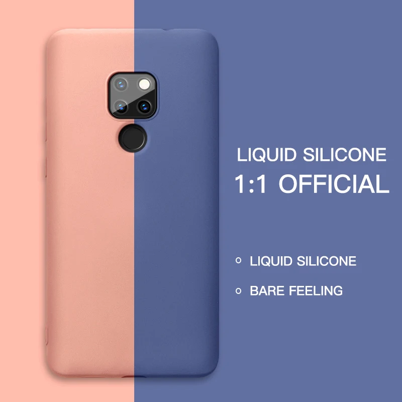 Original Liquid Soft Silicone Case For Huawei Honor 10 9 8 P30 P20 P10 Lite P smart Plus Mate 20 Pro Nova 4 4e 3 3i 3e 2s |