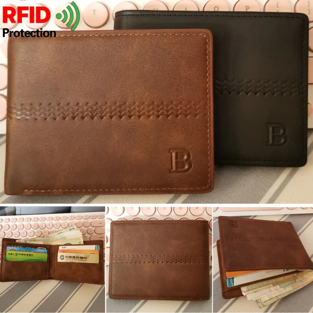 Кошелек для долларов тонкий кошелек кошельки мужчин с блокировкой Rfid держатель