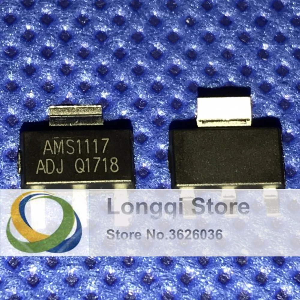 

100PCS AMS1117-ADJ 1117-ADJ SOT-223 ADJ 1A Adjustable Fixed Low Dropout Linear Regulator