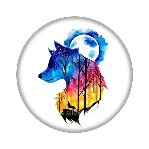 Beauty Bear Wolf Elk Horse Owl 10 шт Смешанные 12 мм/16 мм/18 мм/25 мм круглые фото стеклянные