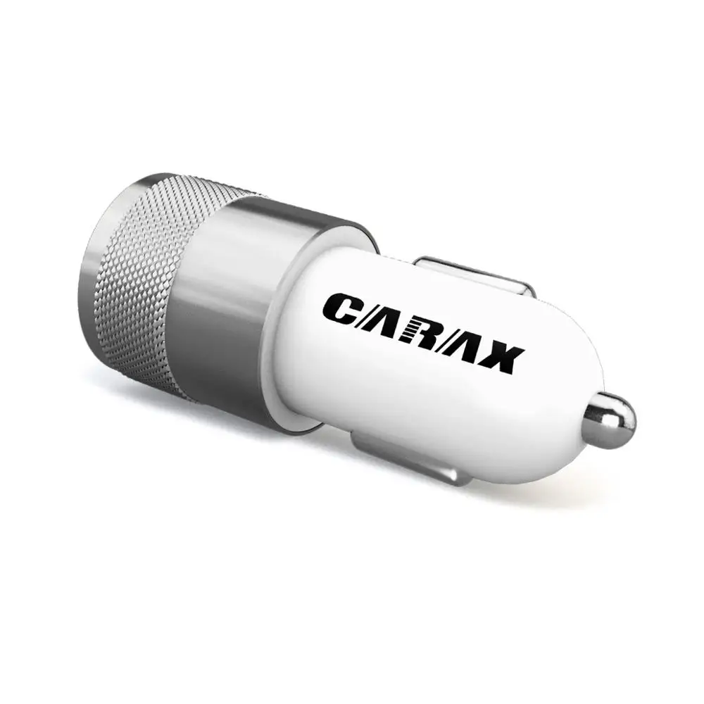 Vacarx розетка для автомобильного прикуривателя одно отверстие двойной USB прикуриватель зарядное устройство с интеллектуальным контролем напряжения батареи - Название цвета: Серый