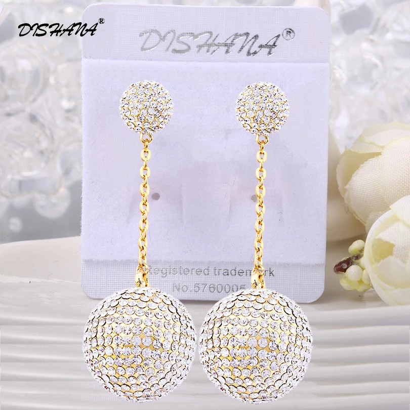 Круглые новые Брендовые украшения женская серьга золотистого цвета элегантные