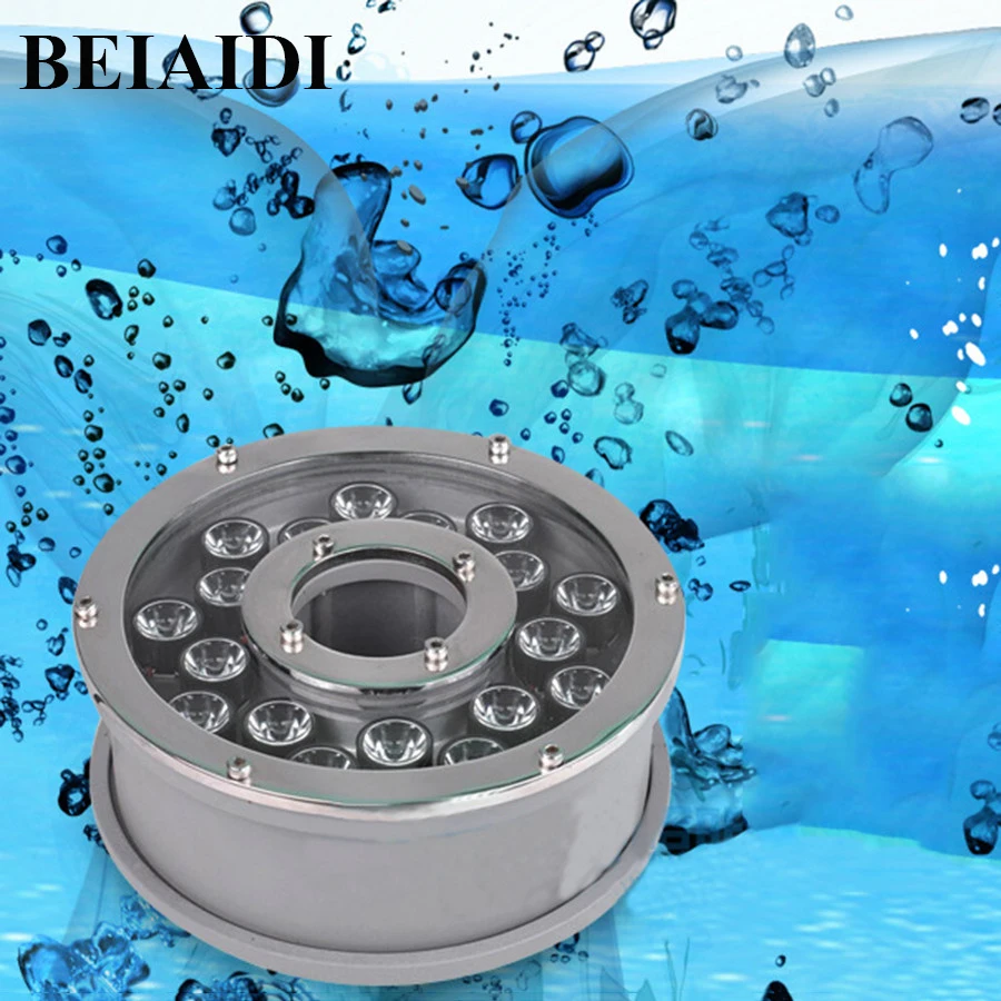 BEIAIDI IP68 алюминиевый светодиодный фонтан света RGB подводный бассейн диско