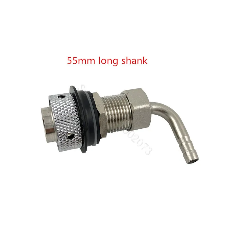 

Length 55mm 100mm 130mm Draft Beer Tap Kegerator Faucet Shank With 8mm Diameter Barber Elbow and nut for Homebrew Bar Assembly