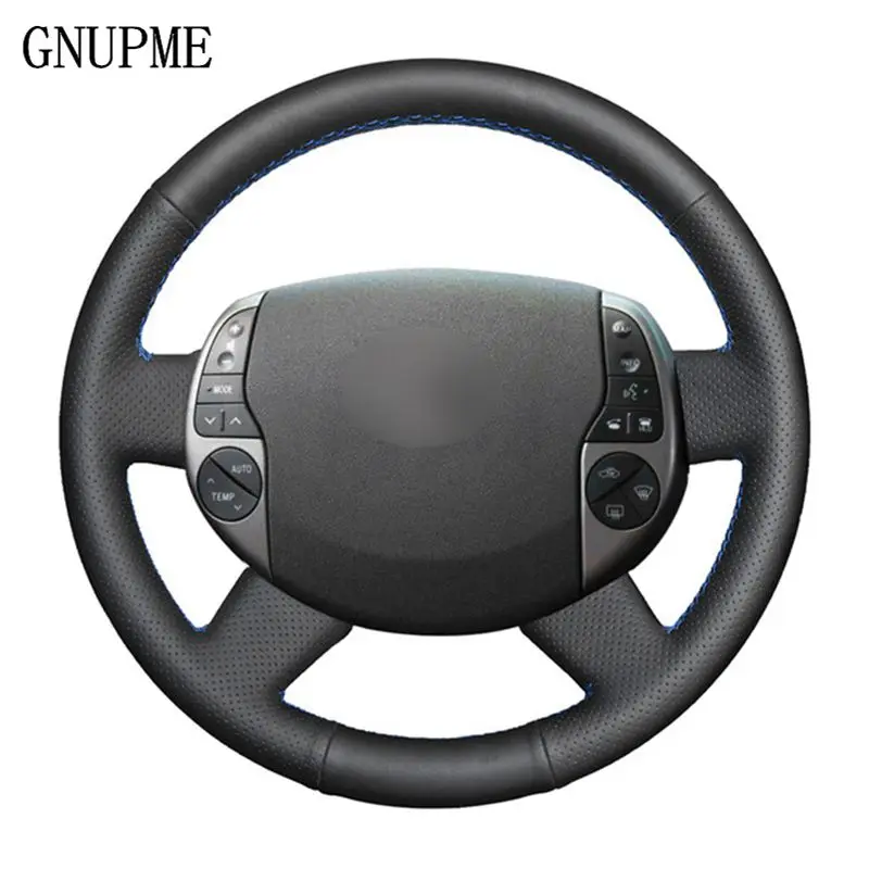 

GNUPME Black Steering Cover Artificial Leather Car Steering Wheel Cover for Toyota Prius 20(XW20) 2004 2005 2006 2007 2008 2009