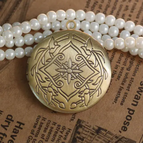 Оптовая продажа 2 шт античная бронза 31 мм Круглый Шарм и кулон фото медальон рамка