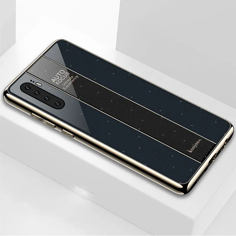 Для huawei P30 Pro Lite Nova 5 5i 4e mate 30 Honor 20 20X P20 10 P Smart Plus чехол с электропокрытием бампер из оргстекла акриловый чехол - Цвет: Black