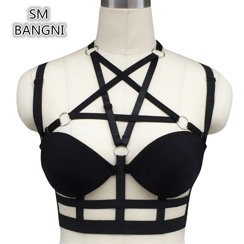 Удлиненный базовый укороченный топ с поясом. Хипстер в стиле готический бондаж