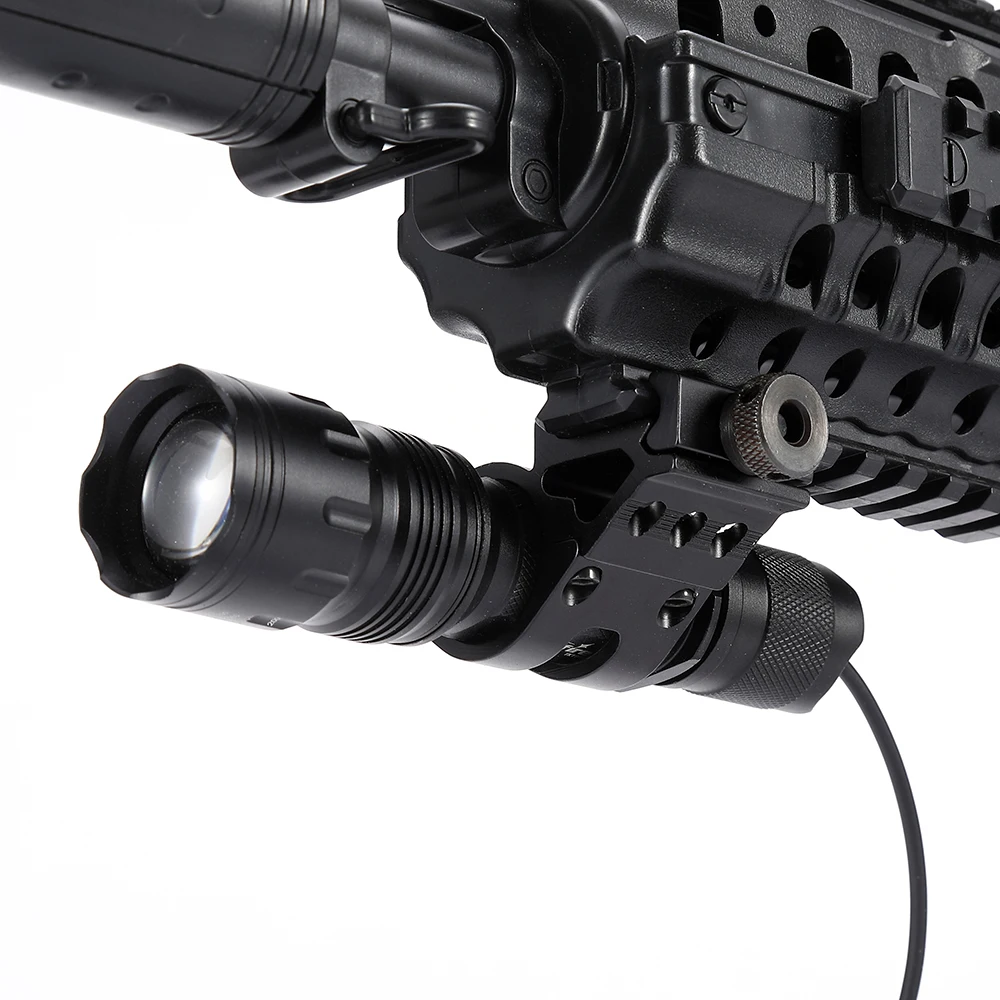 Тактический фонарь AloneFire TK104 CREE охотничий с креплением для прицела +